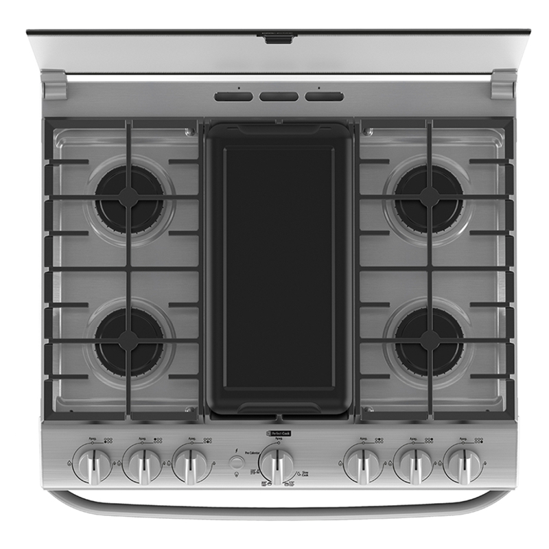 Combo de estufa a gas de 30" EMH7602JSS0 Mabe + Cafetera Oster BVSTDCS121B 12 tazas.