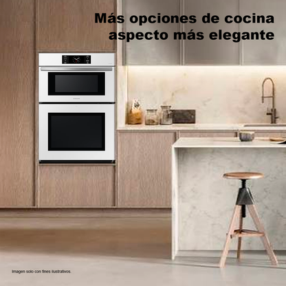 Horno empotrable eléctrico 30" NQ70CB700D12AA MICROONDAS 7.0 pc, sistema Flex Duo+ convección Dual Samsung.