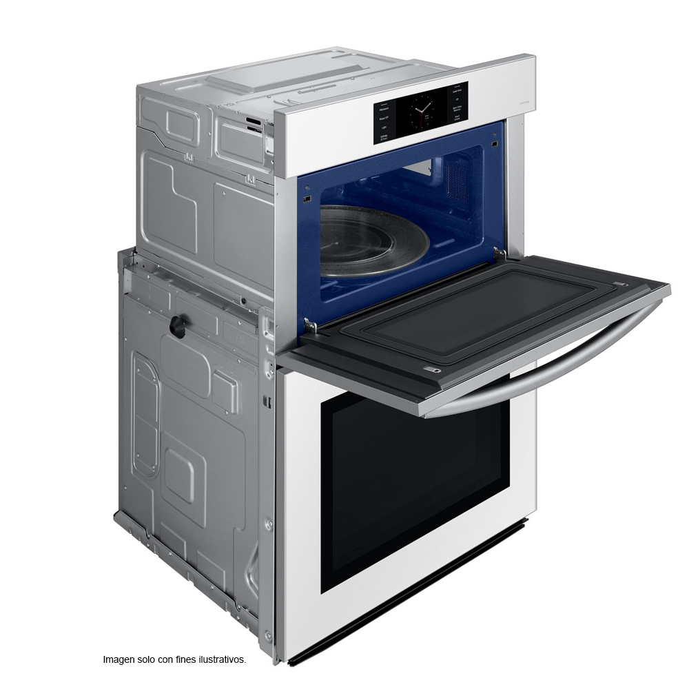 Horno empotrable eléctrico 30" NQ70CB700D12AA MICROONDAS 7.0 pc, sistema Flex Duo+ convección Dual Samsung.