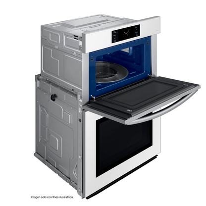 Horno empotrable eléctrico 30" NQ70CB700D12AA MICROONDAS 7.0 pc, sistema Flex Duo+ convección Dual Samsung.