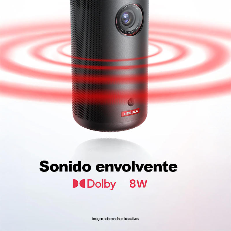 Proyector Nebula Capsule 3. Google TV, Hey Google. Con una pantalla de hasta 120"