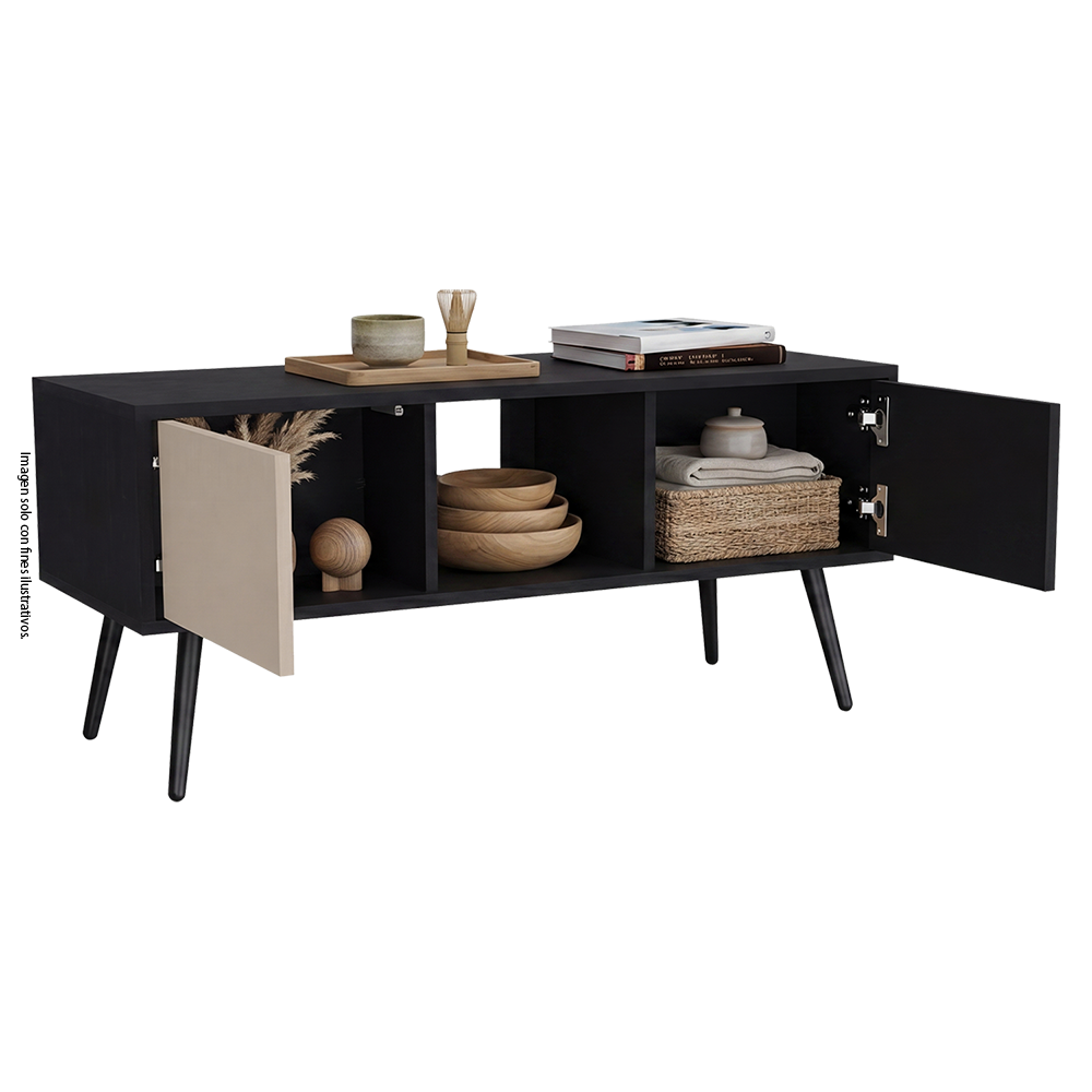 Mesa de centro Funes Eco MWC 14689 color wengue y capri