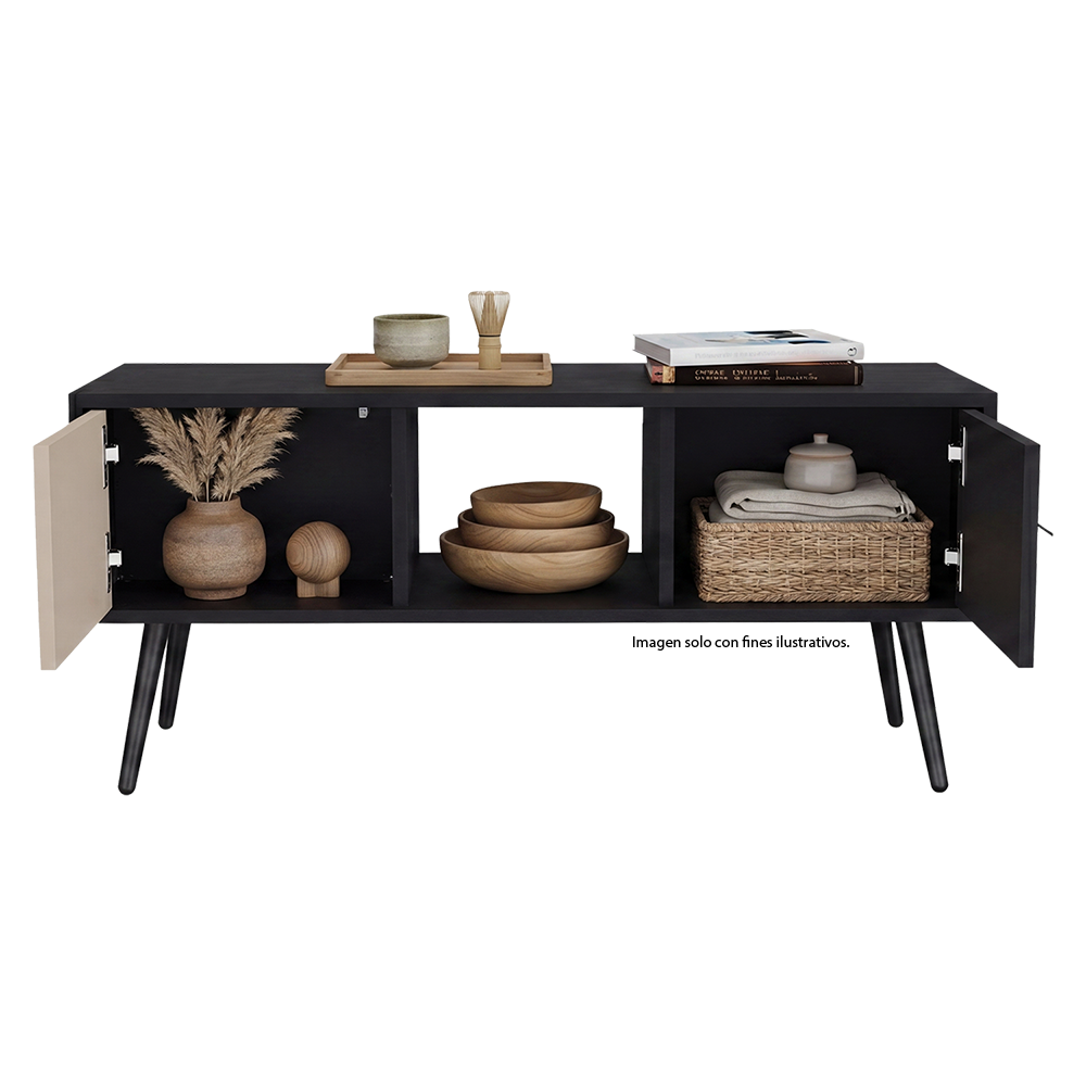 Mesa de centro Funes Eco MWC 14689 color wengue y capri