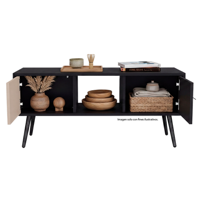 Mesa de centro Funes Eco MWC 14689 color wengue y capri