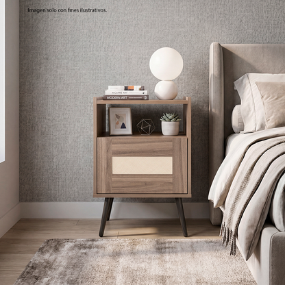 Meas de noche LITZA color Milan, modelo MAT 14549
