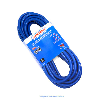 Extensión eléctrica 25 pies, color azul 12/3 modelo E33231 Best Value