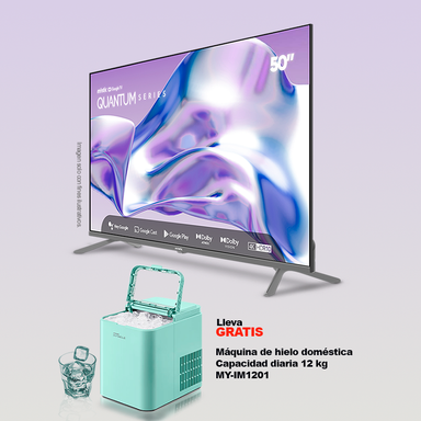 Combo de televisor 50" MY-SQG50509 Quantum, Mystic + Máquina de hielo MY-IM1201domestica Miracle.