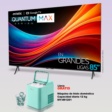 Combo de televisor 85" MY-SQGH85409 Quantum Max, Mystic + Máquina de hielo MY-IM1201domestica Miracle.