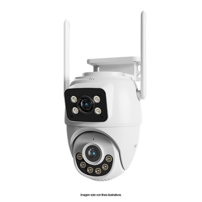 Cámara inteligente NHC-OP30DL Nexxt, Doble lente PTZ Dual, 2K + salida RJ45. IP65.