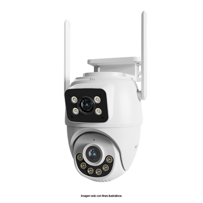 Cámara inteligente NHC-OP30DL Nexxt, Doble lente PTZ Dual, 2K + salida RJ45. IP65.