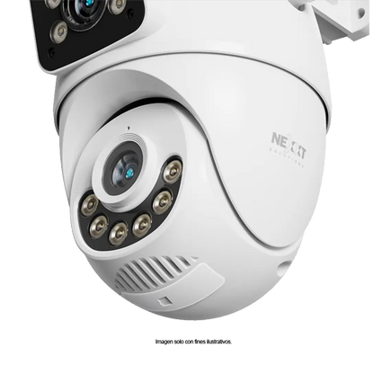 Cámara inteligente NHC-OP30DL Nexxt, Doble lente PTZ Dual, 2K + salida RJ45. IP65.