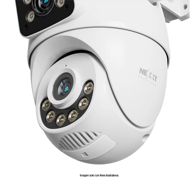 Cámara inteligente NHC-OP30DL Nexxt, Doble lente PTZ Dual, 2K + salida RJ45. IP65.