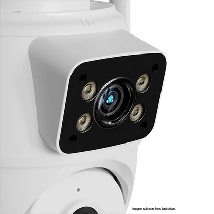 Cámara inteligente NHC-OP30DL Nexxt, Doble lente PTZ Dual, 2K + salida RJ45. IP65.
