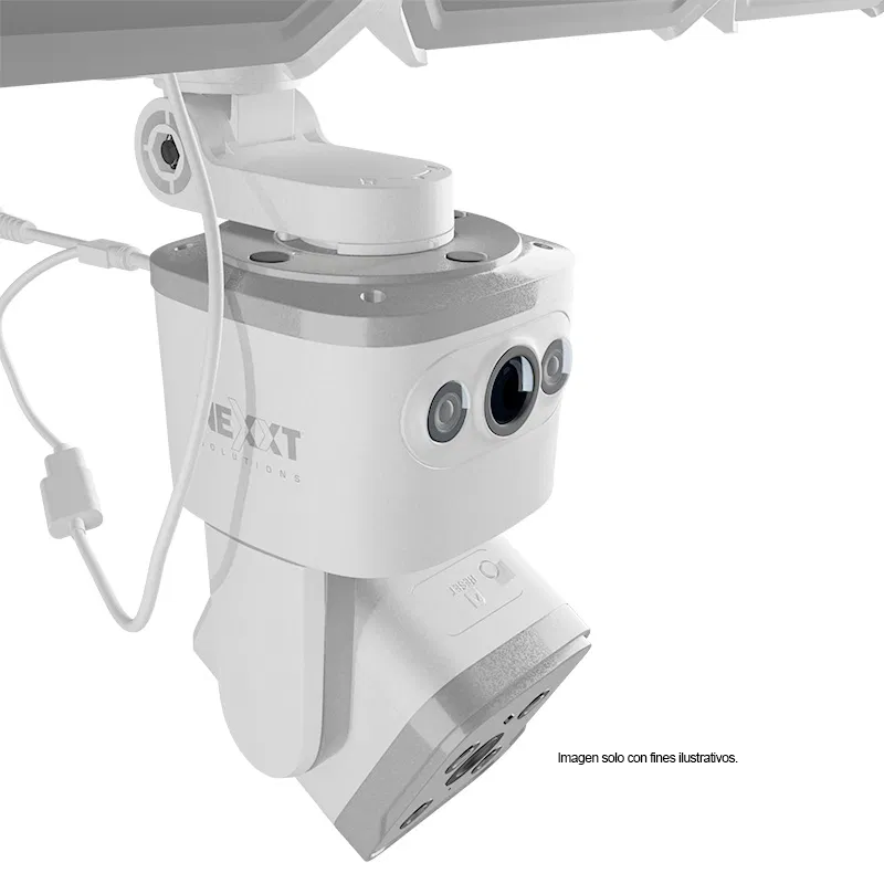 Cámara Smart Wi-Fi de doble lente con reflector NHC-FP50DL Nexxt. Alta intensidad luminaria 4000 lúmenes de poder y seguridad