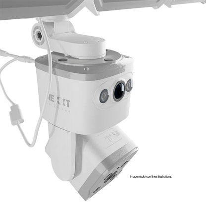 Cámara Smart Wi-Fi de doble lente con reflector NHC-FP50DL Nexxt. Alta intensidad luminaria 4000 lúmenes de poder y seguridad