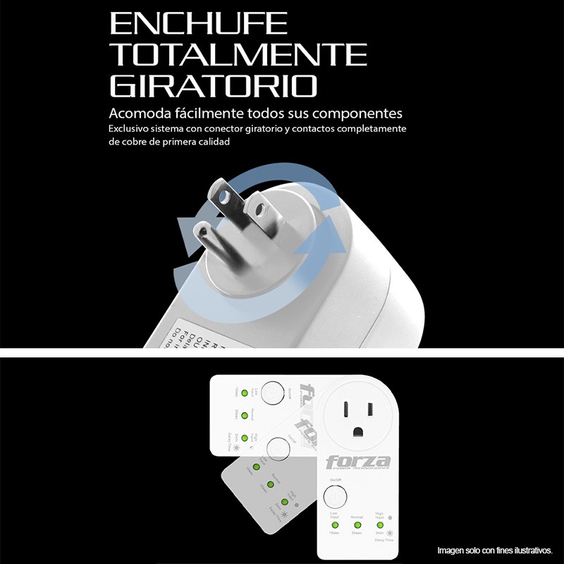 Protector de voltaje Zion 2-Pack, FVP-1201B 2PK, voltaje 110/120VCA - 50/60Hz 900J, NEMA-1