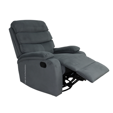 Sillón reclinable mecedora color gris, modelo 857-8018GM, dimensiones: alto 103cm x ancho 76cm x prof. 93cm