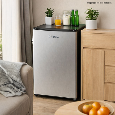 Refrigeradora Minibar 3.3pc HLDR33 Hotlline, Frost, puerta acero inoxidable.