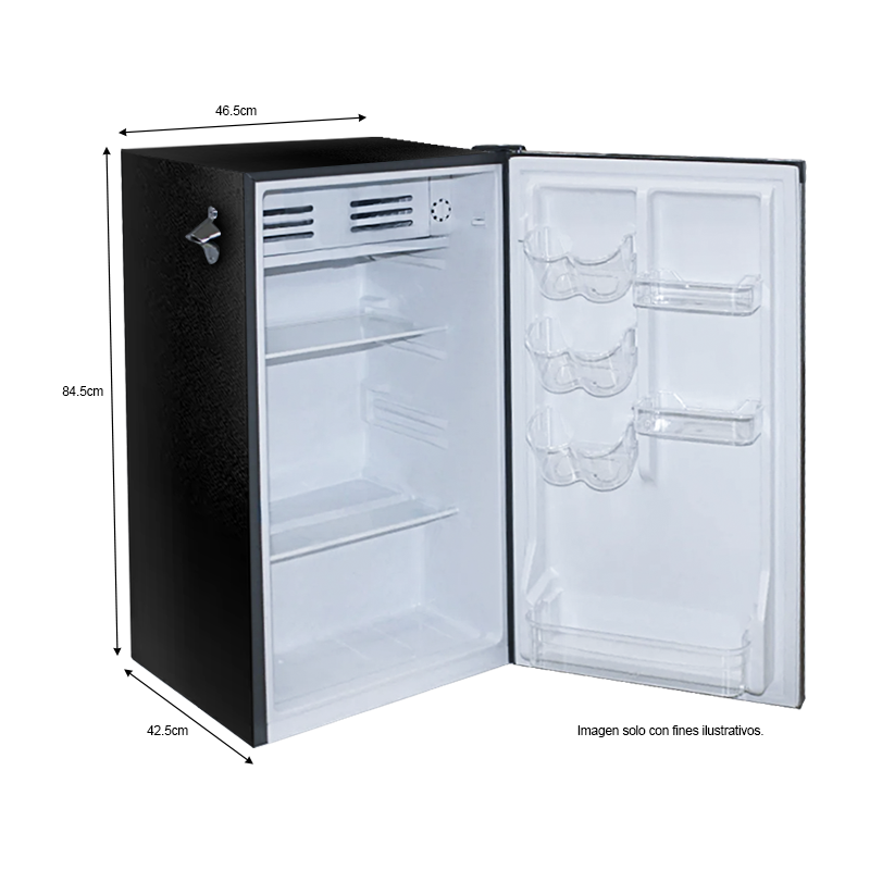 Refrigeradora Minibar 3.3pc HLDR33 Hotlline, Frost, puerta acero inoxidable.