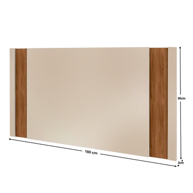 Combo de televisor de 50" modelo CLED-50SDL7 Sankey + Panel para TV modelo Real, color perola metalizado / almendoa  en MDP