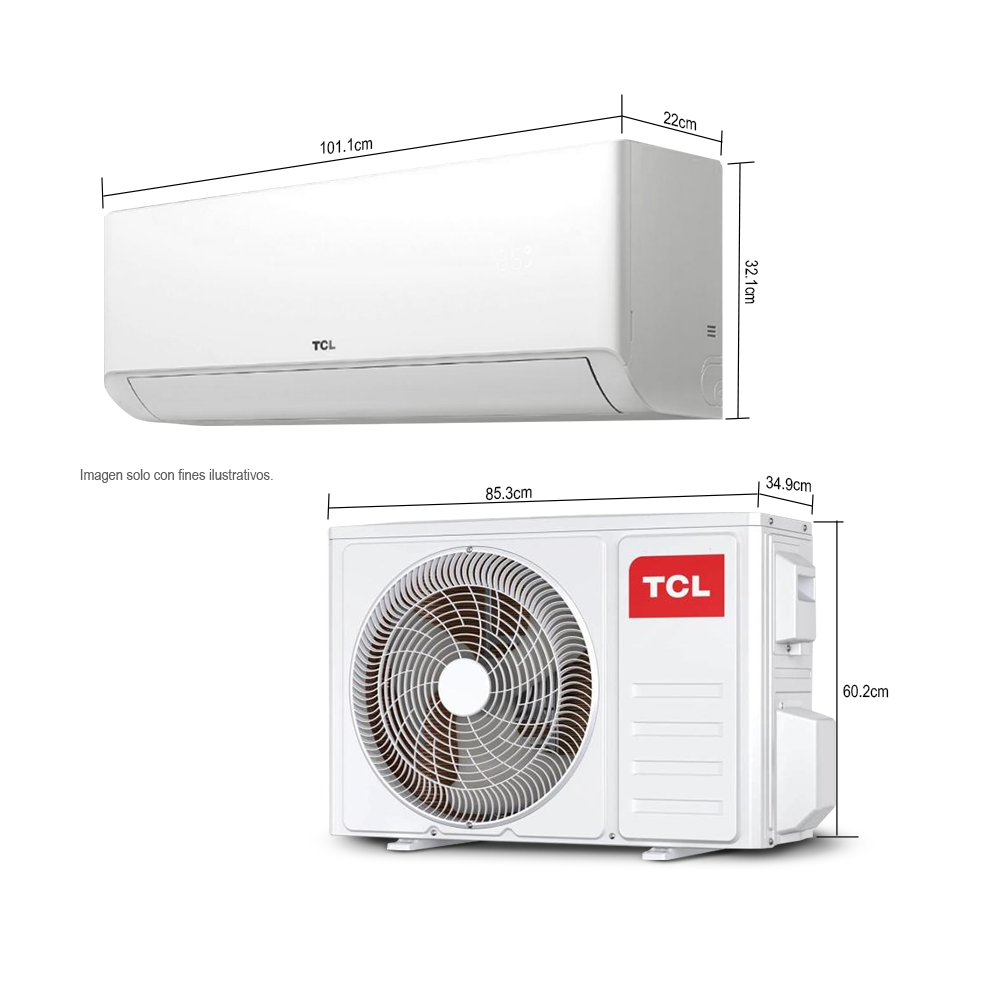 Aire acondicionado Split inverter24,000 BTU, TAC24CSDISZG TCL.