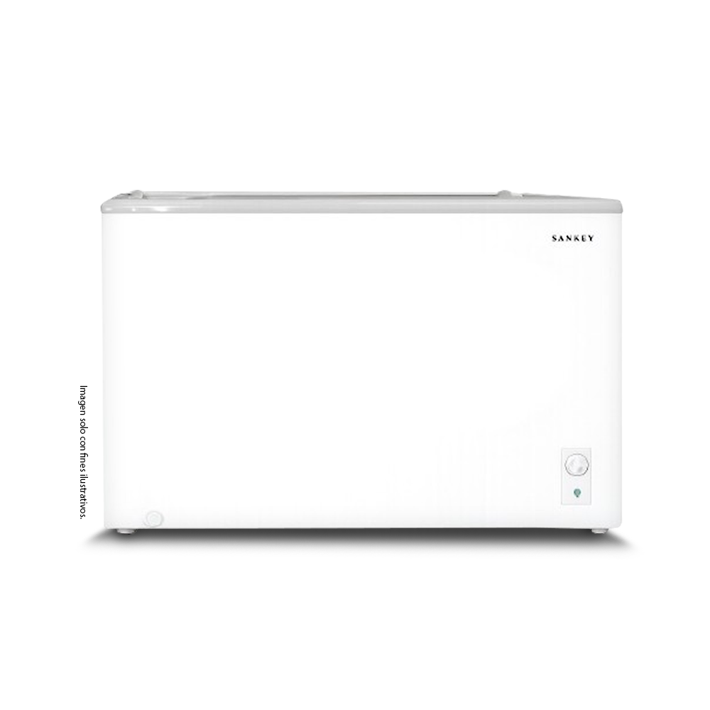 Congelador Horizontal 9pc RFG-0977F Sankey tapa de vidrio uso comercial.