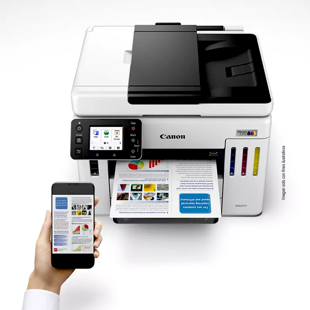Impresora Multifuncional Maxify GX7110 Canon, Wi-Fi USB RED y Fax