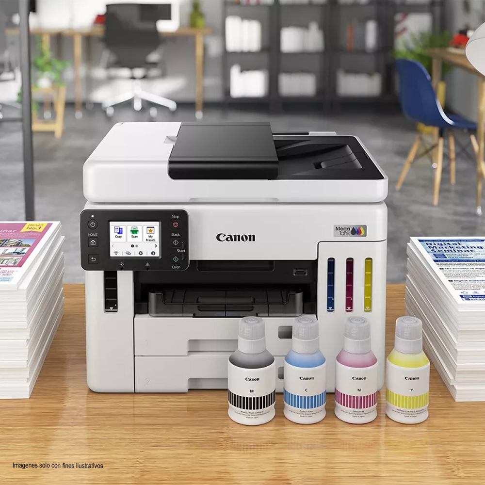 Impresora Multifuncional Maxify GX7110 Canon, Wi-Fi USB RED y Fax