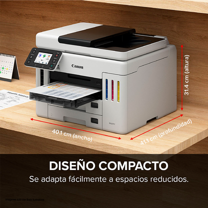 Impresora Multifuncional Maxify GX7110 Canon, Wi-Fi USB RED y Fax
