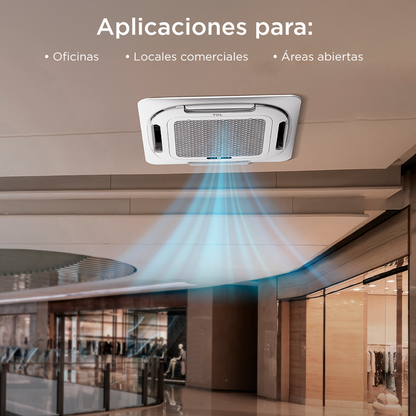 Aire Acondicionado Tipo Cassette TCL 5 Ton On/Off TCE-60CA/U2O-C (TCE-60CCRA/U2I-C)