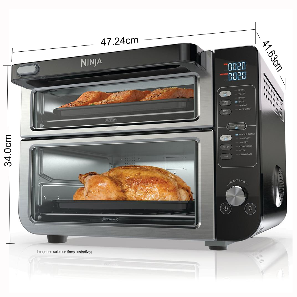 Doble Horno DCT401 NINJA 12 funciones en un solo tosta hornos