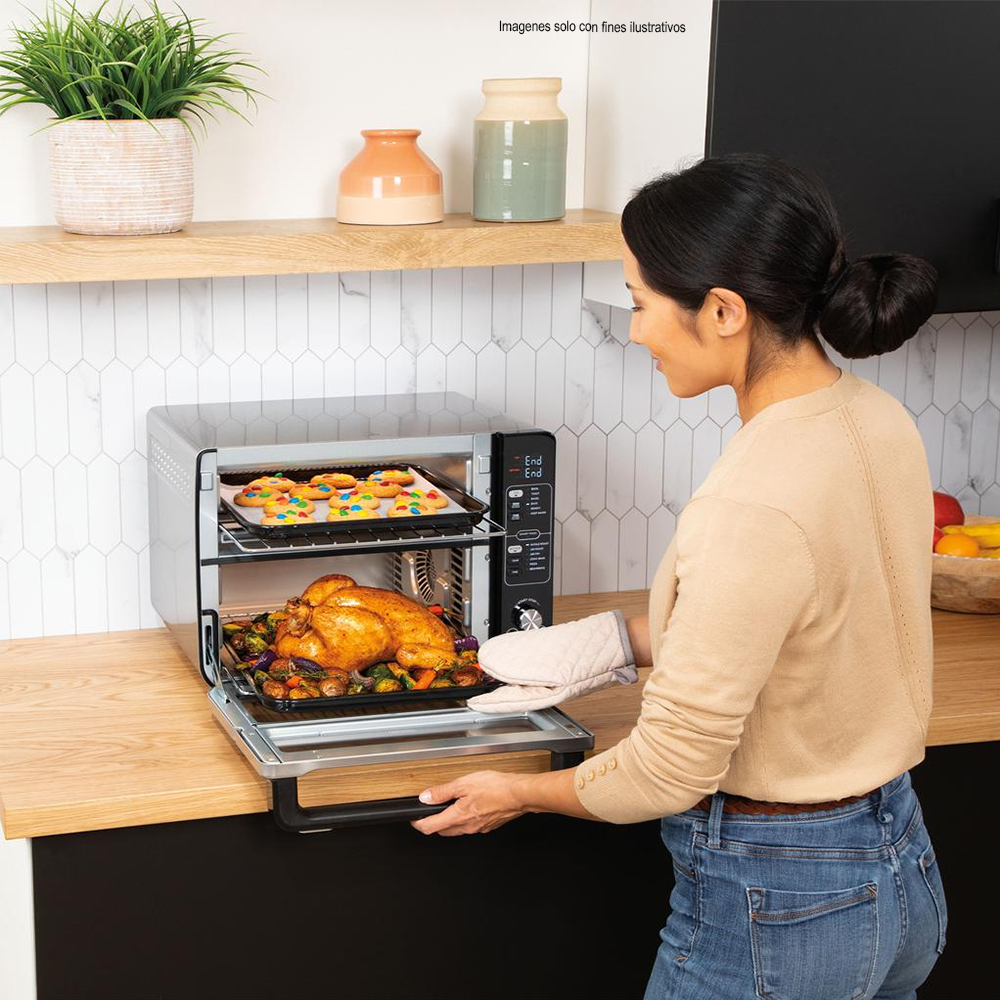 Doble Horno DCT401 NINJA 12 funciones en un solo tosta hornos