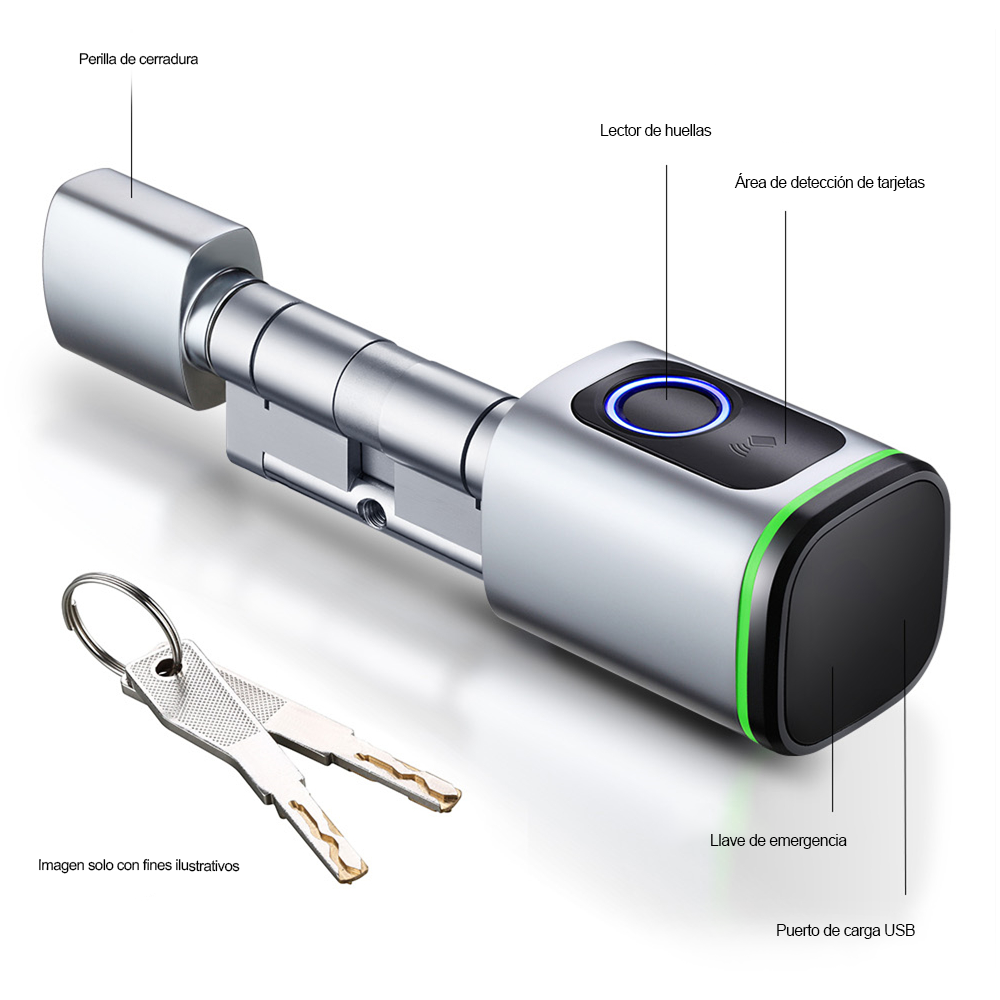 Cerradura Smart cilíndrica LK-CIL.