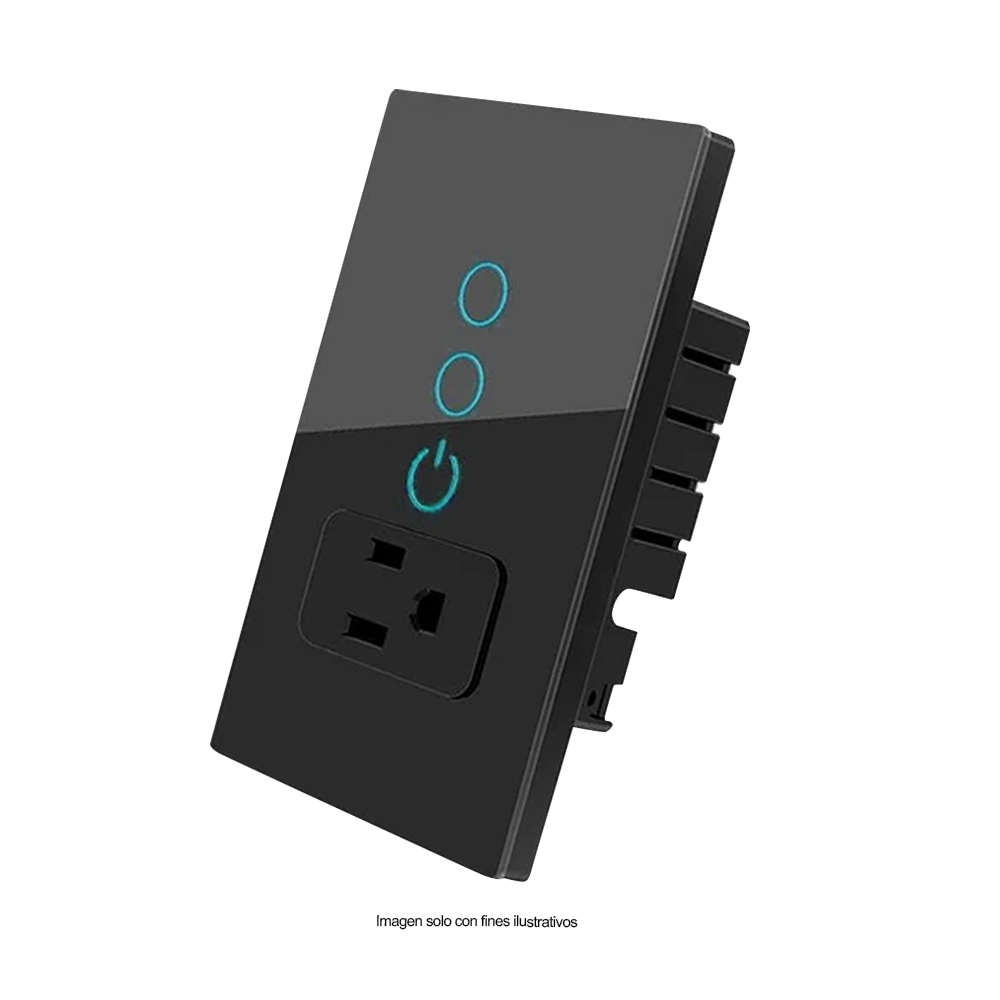 Toma corriente Touch ML2W1SUSB, color negro.