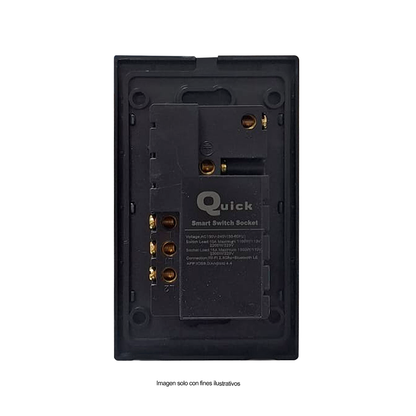 Toma corriente Touch ML2W1SUSB, color negro.
