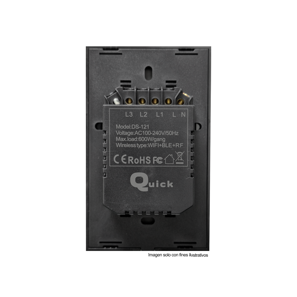 Interruptor de luz inteligente, 3GANG+BLE DS121B3G