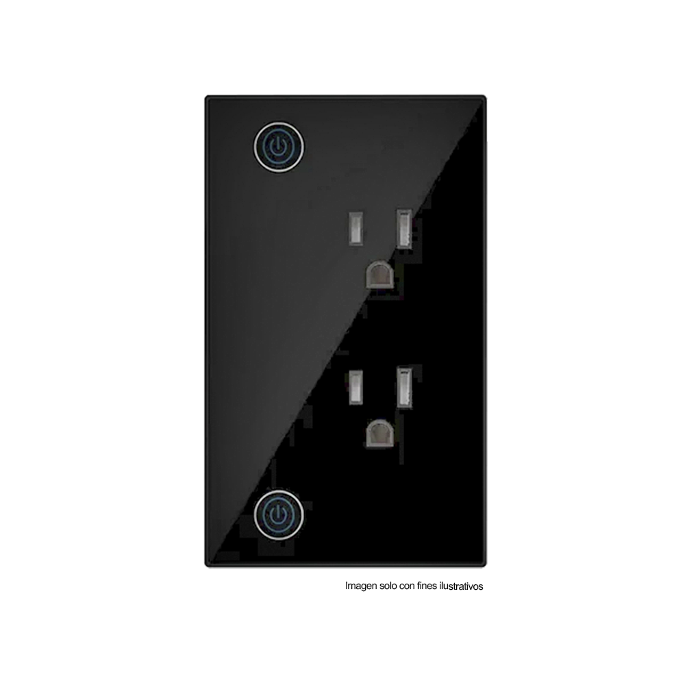 Tomacorriente Touch color negro QUICKPW801UB