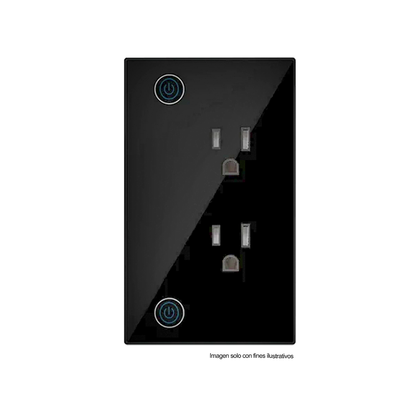Tomacorriente Touch color negro QUICKPW801UB