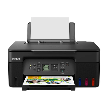 Combo de impresora Canon G3170 multifuncional Wi-Fi + Resma de papel Canon + cargador KCC-140 1400W diseño compacto para automóviles.