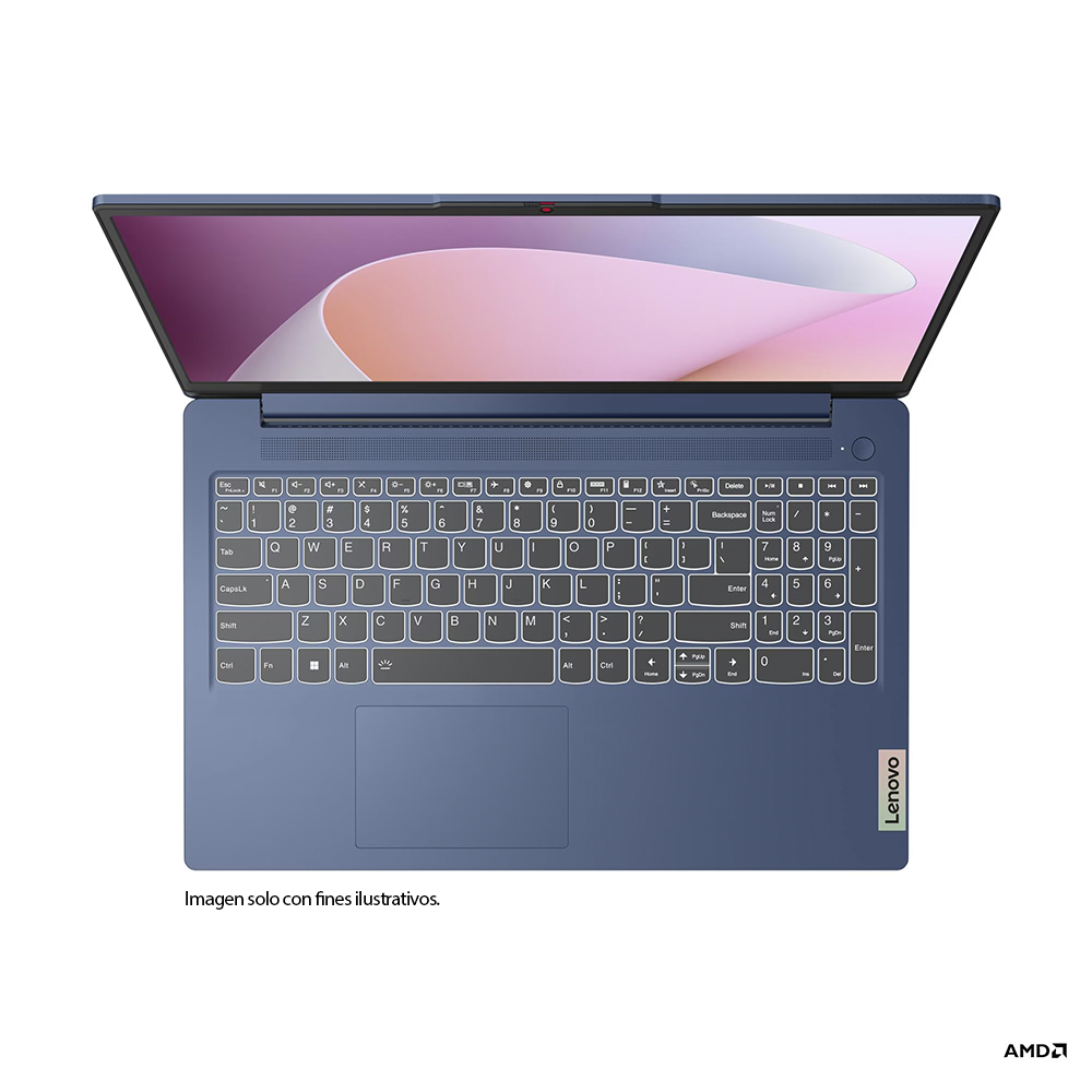 IdeaPad Slim 3 modelo 15ABR8 (82XM016KGJ) pantalla 15.6" procesador AMD Ryzen 5 5625U 16Gb 512GB, windows 11, Lenovo