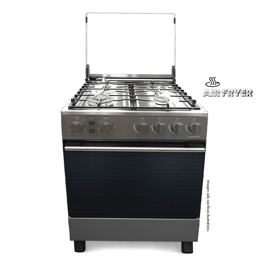 Estufa a gas modelo BELLAFTTG cubierta de acero inoxidable de 24" (61cm) 4 quemadores (1 grande, 2 medianos, 1 pequeño) encendido eléctrico, Sankey