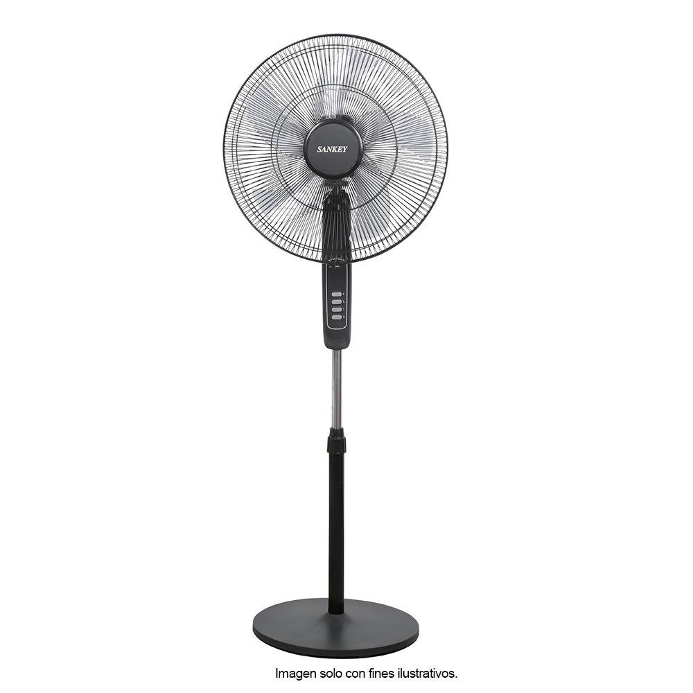 Abanico de pedestal 18" FN-18ST23M Negro 3 VELSankey