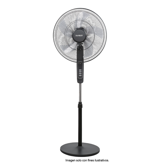 Abanico de pedestal 18" FN-18ST23M Negro 3 VELSankey