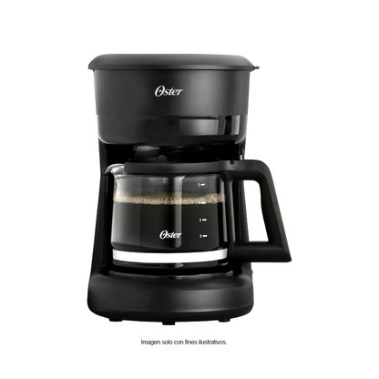 Cafetera5 Tazas de capacidad, filtro reutilizable, botón con luz de encendido y apagado, BVSTDCS51B, OSTER