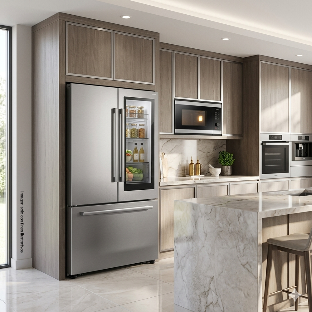 Combo refrigerador 30pc RF80H30JETED + microondas 1.1pc MS32DG4504ATAX Samsung