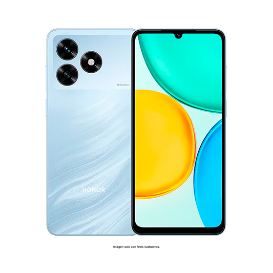 Celular X5D, pantalla 6.74" color azul marea Honor. Dual