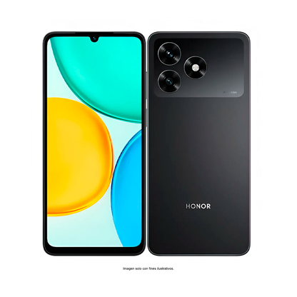Celular X5D, pantalla 6.74" color negro media noche Honor. Dual card