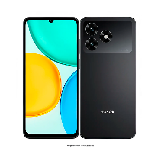 Celular X5D, pantalla 6.74" color negro media noche Honor. Dual card