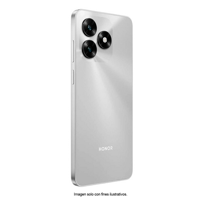 Celular X5D color plata, 4GB+256GB, pantalla 6.7" dual card. Honor