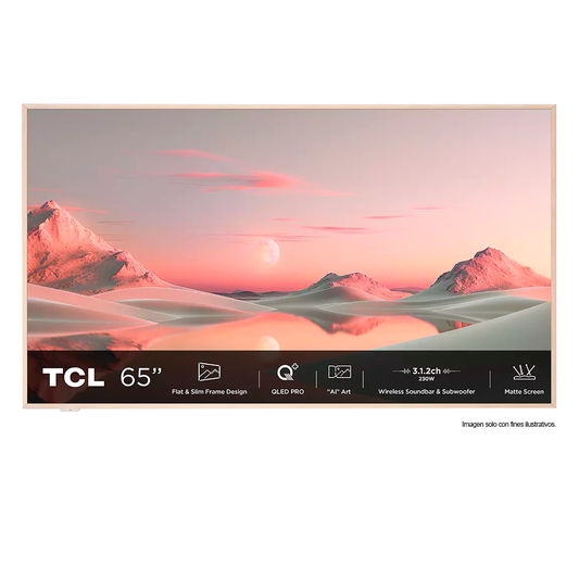 Televisor 65" 4K QLED Smart 65A300 PRO. TCL, Google TV, Art-TV